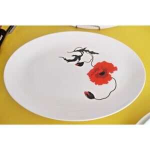 Vintage Wedgwood Susie Cooper Cornpoppy Large Platter 15 3/4" x 11 1/2"